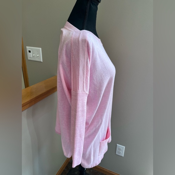 New Lilly Pulitzer pink Cobo oversized cool max light weight twee sweater.  XXS - Picture 3 of 14